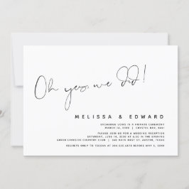 Invitación Huida de boda moderna, Oh sí, lo hicimos