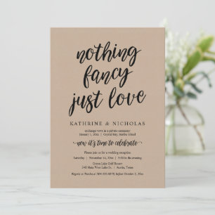 Invitación Huida de boda, nada elegante, solo amor, Kraft