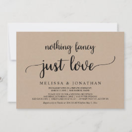 Invitación Huida de boda, Nada elegante solo amor, Kraft