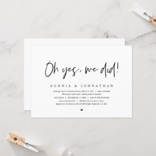 Invitación Huida de boda, Oh sí, lo hicimos