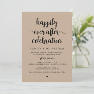 Invitación Huida de Kraft, Celebración de Felices para Siempr
