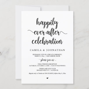 Invitación Huida de la Boda, Celebración de Felices para Siem