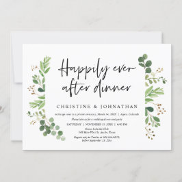 Invitación Huida de la boda, Cena Felices para Siempre