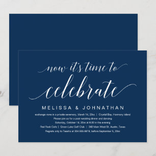 Invitación Huida de novios, Ahora es tiempo de celebrar