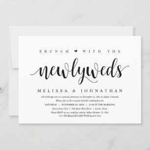 Invitación Huida de Novios, Brunch con los Recién Casados