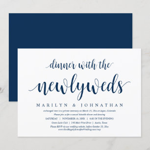 Invitación Huida de novios, cena con los recién casados