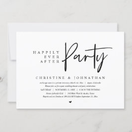 Invitación Huida de Novios, Fiesta Felices para Siempre