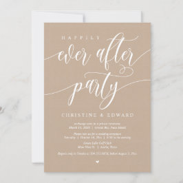 Invitación Huida de novios, Fiesta Felices por Siempre, Kraft