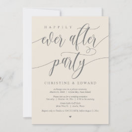 Invitación Huida de novios, Fiesta Feliz para Siempre