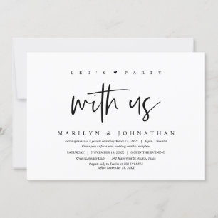 Invitación Huida de novios, moderno, vamos a divertirnos con 