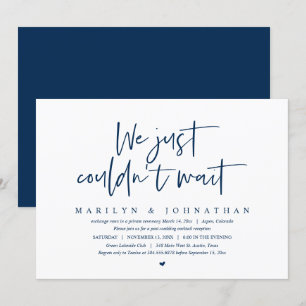 Invitación Huida de novios, simplemente no podíamos esperar