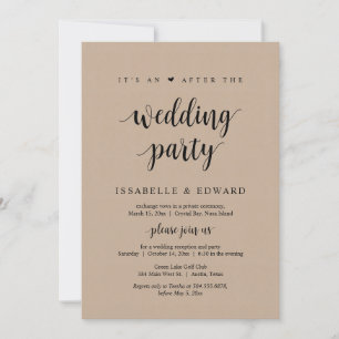 Invitación Huida, Es una fiesta después de la boda, Kraft