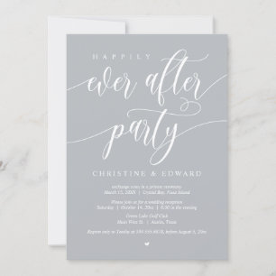 Invitación Huida, Fiesta de Felices para Siempre, Gris Claro