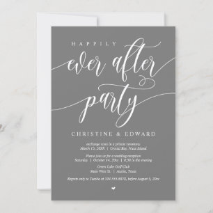 Invitación Huida, Fiesta Felices para Siempre, Gris