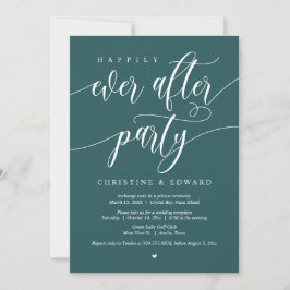 Invitación Huida, Fiesta Feliz Para Siempre, Verde Esmeralda
