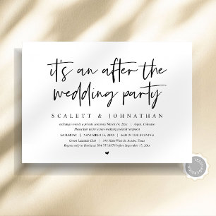 Invitación Huida moderna, después de la fiesta de bodas