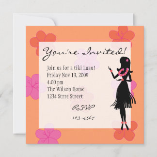 Invitación Hula Blooms