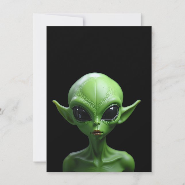 Invitación Humanioide verde (Anverso)