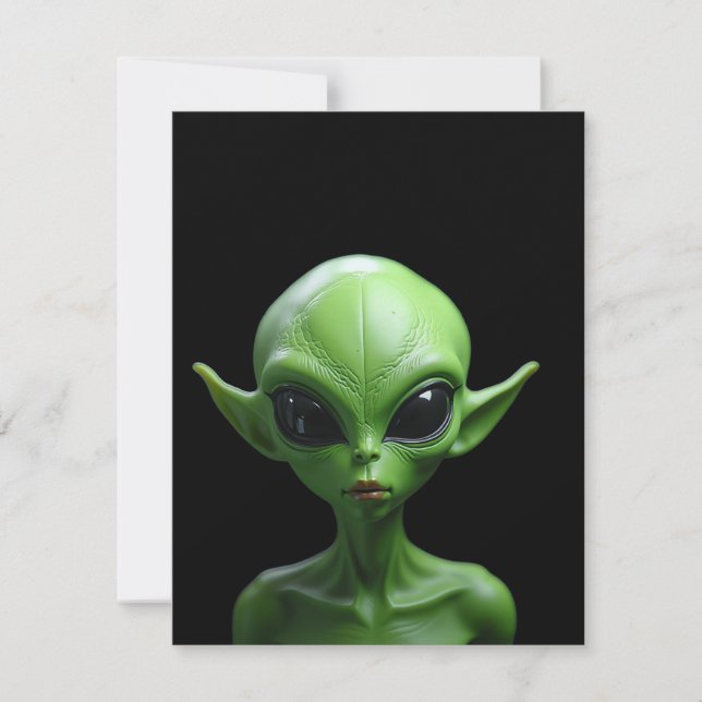 Invitación Humanioide verde (Anverso)