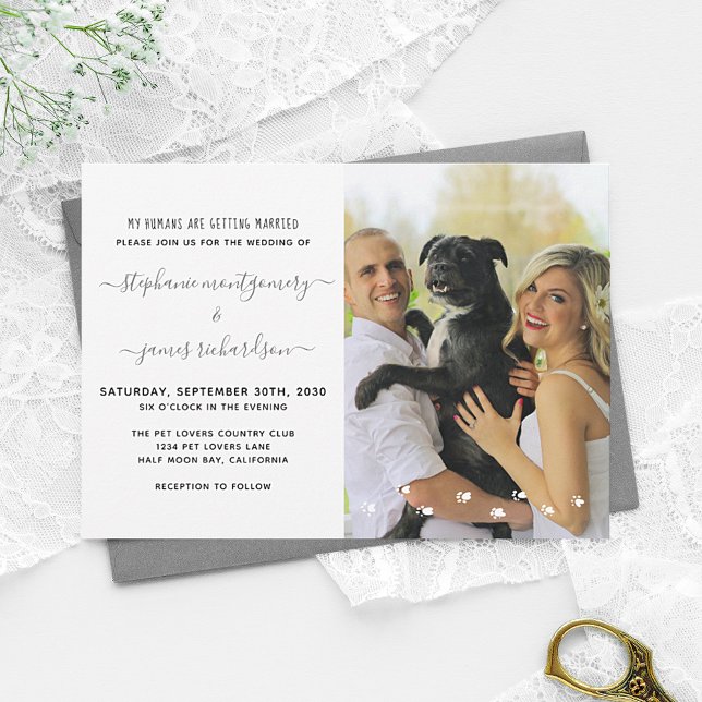 Invitación Humanos se casan con un Mascota Personalizado Boda (Subido por el creador)