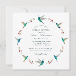 Invitación Hummingbird Bridal Shower