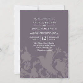 Invitación Hummingbird Plum Elegant Wedding Invitation