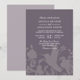 Invitación Hummingbird Plum Elegant Wedding Invitation
