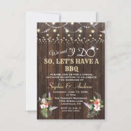 Invitación Hummingbird Tropical Floral Wood después de hacer 