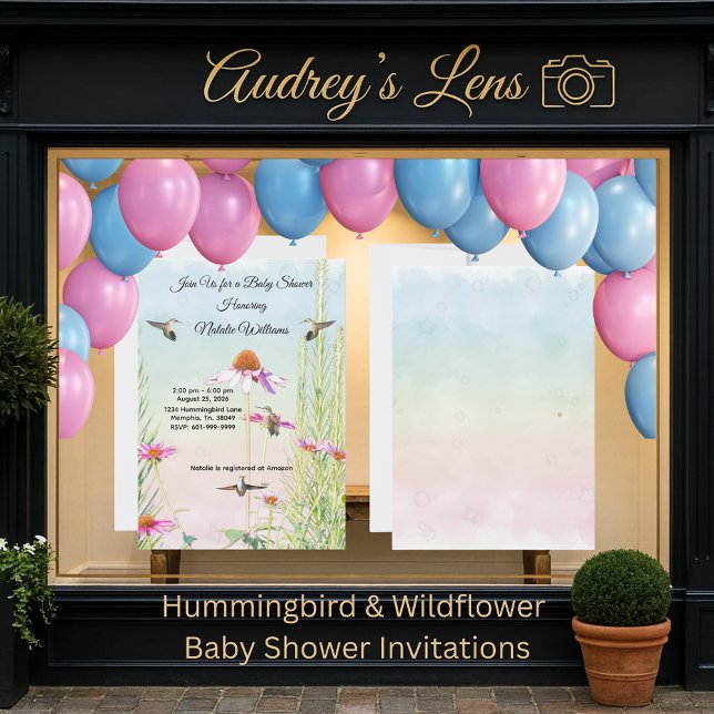 Invitación Hummingbird & Wildflower Baby Shower (Subido por el creador)