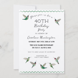 Invitación Hummingbirds Birthday Invitation