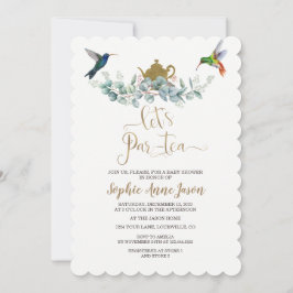 Invitación Hummingbirds Eucalyptus Baby Shower Tea Fiesta