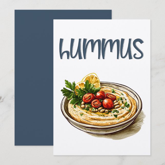 Invitación Hummus | Vegan Creamy, Savory Adventure (Anverso / Reverso)
