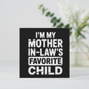 Invitación Humor Antiguo El Hijo Favorito de Mi Suegra 