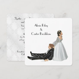 Invitación Humor boda Sobre Blanco