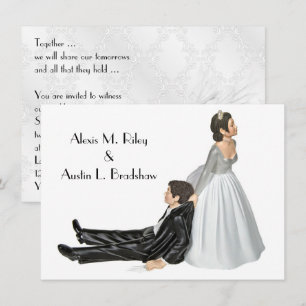 Invitación Humor boda Sobre Blanco