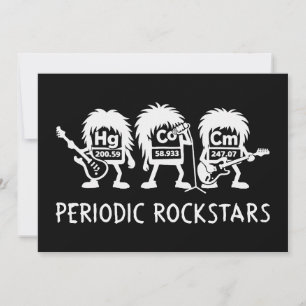 Invitación Humor de Química de Rockstars Periódicos