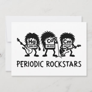 Invitación Humor de Química de Rockstars Periódicos