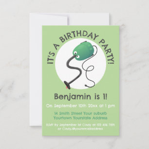 Invitación Humor del personalizado de aspiradora de cuajo
