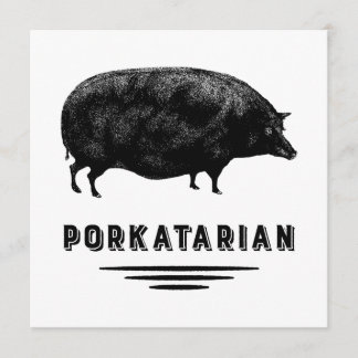 Invitación Humor divertido del amante del tocino del cerdo