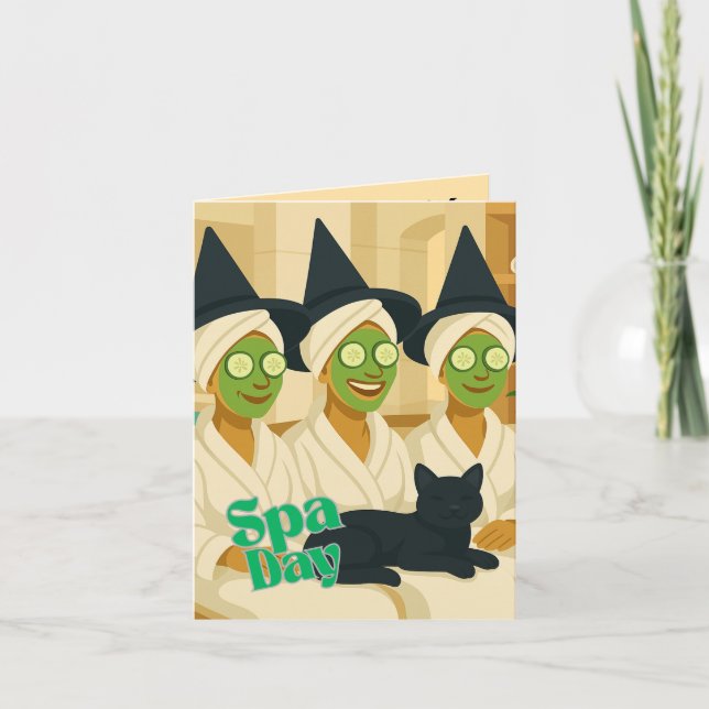 Invitación Humor divertido en el día del Witch Spa (Anverso)