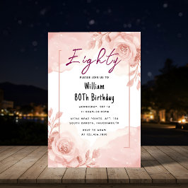 Invitación Humor retro adulto Moda feliz cumpleaños 80