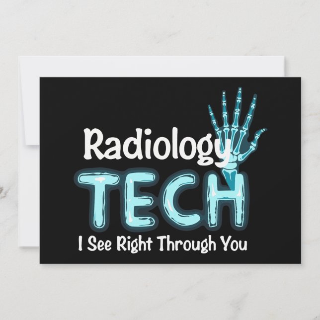 Invitación Humor tecnológico radiológico X Ray (Anverso)