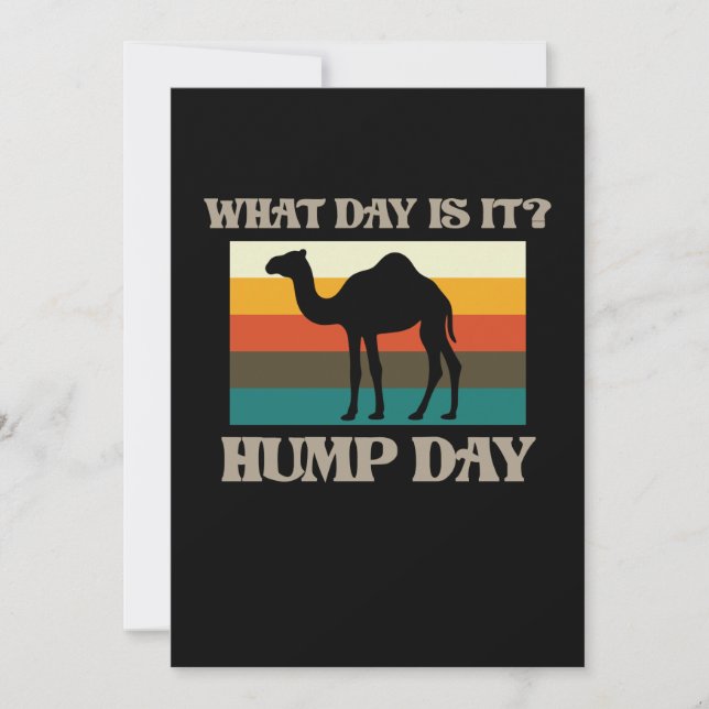 Invitación Hump Day Camello Animal Lover Camels Mascota Graph (Anverso)