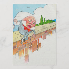 Invitación Humpty Dumpty sentado en una pared