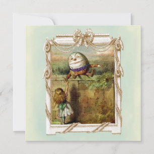 Invitación Humpty Dumpty y Alice
