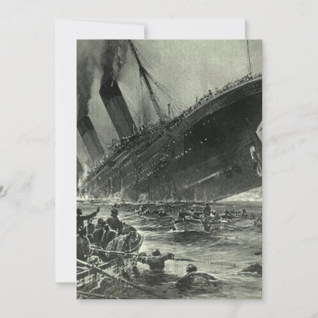 Invitación Hundimiento de RMS Titanic (Anverso)