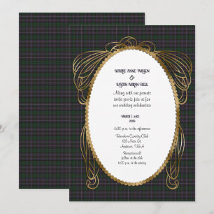 Invitación Hunter Boda de Tartán original moderno
