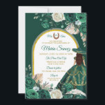 Invitación Hunter Green Floral Princesa Quinceañera<br><div class="desc">Invitación a la Princesa Floral Verde Hunter</div>
