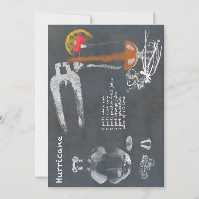 Invitación Huracán Cocktail (Anverso)