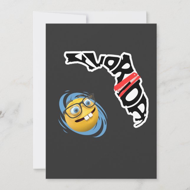 Invitación Huracán Milton Funny Espacio de oficinas en Florid (Anverso)